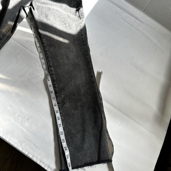 Frame Women's Jeans Dark Wash Gray Le High Straight Sz 30W Frayed Distressed - Picture 9 of 11